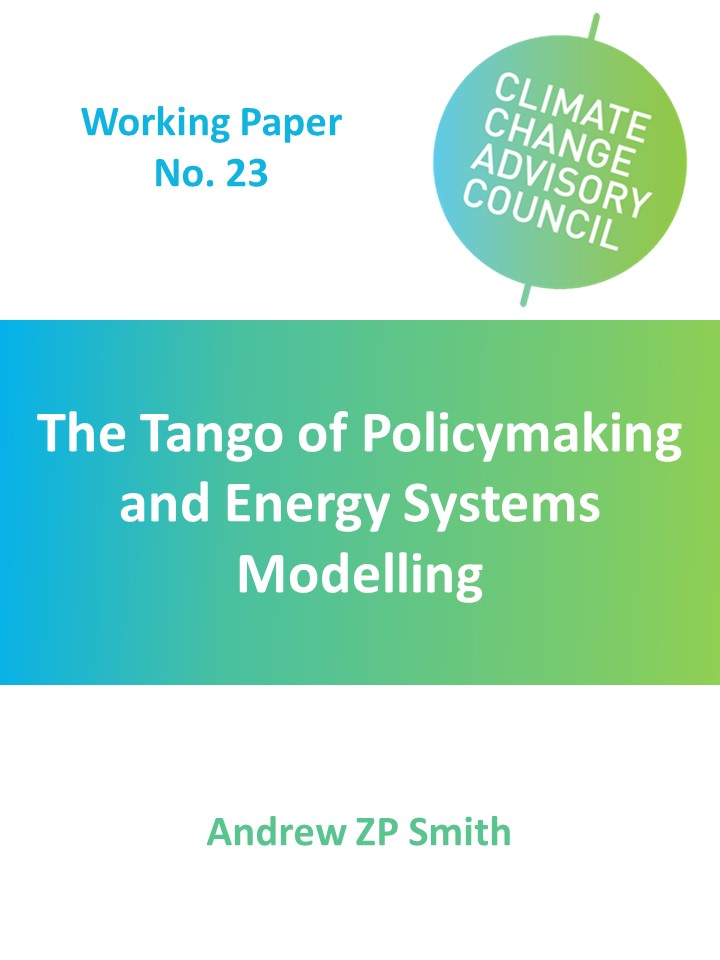 Working Paper No. 23: The Tango of Policymaking and Energy Systems Modelling